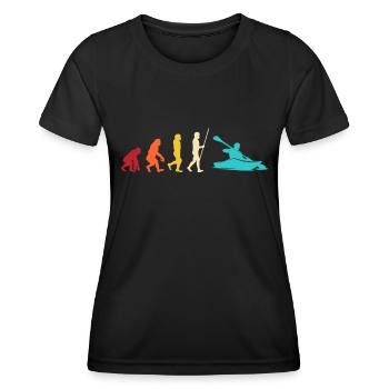 Kayaking Evolution Kayak - Frauen Funktions-T-Shirt - Schwarz - Vorne - AI Model Female 172 light (172cm)