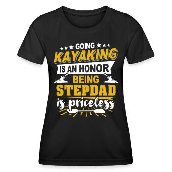 Kayak Stiefpapa Kayaking - Frauen Funktions-T-Shirt - Schwarz - Vorne - AI Model Female 172 light (172cm)