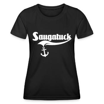 Saugatuck, Michigan - Women's Functional T-Shirt - black - Front - AI Model Female 172 light (172cm)