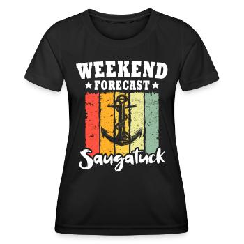 Saugatuck, Michigan - Women's Functional T-Shirt - black - Front - AI Model Female 172 light (172cm)