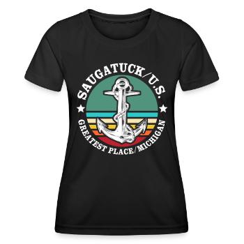 Saugatuck - Women's Functional T-Shirt - black - Front - AI Model Female 172 light (172cm)