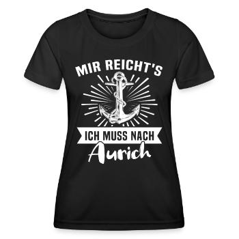 Aurich - Frauen Funktions-T-Shirt - Schwarz - Vorne - AI Model Female 172 light (172cm)
