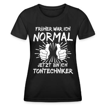 Tontechniker - Frauen Funktions-T-Shirt - Schwarz - Vorne - AI Model Female 172 light (172cm)