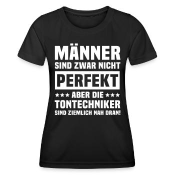 Tontechniker - Frauen Funktions-T-Shirt - Schwarz - Vorne - AI Model Female 172 light (172cm)