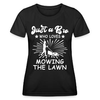 Lawn mower sayings - Women's Functional T-Shirt - black - Front - AI Model Female 172 light (172cm)