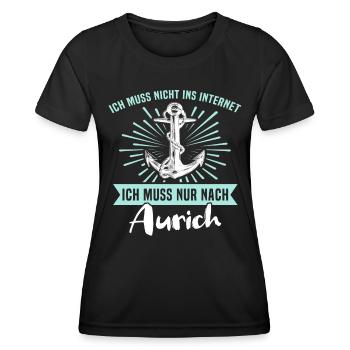 Aurich Sprüche - Frauen Funktions-T-Shirt - Schwarz - Vorne - AI Model Female 172 light (172cm)