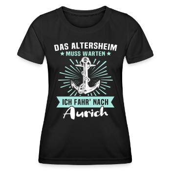 Aurich Sprüche - Frauen Funktions-T-Shirt - Schwarz - Vorne - AI Model Female 172 light (172cm)