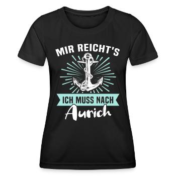 Aurich Sprüche - Frauen Funktions-T-Shirt - Schwarz - Vorne - AI Model Female 172 light (172cm)