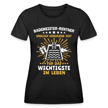 Schwimmmeister - Frauen Funktions-T-Shirt - Schwarz - Vorne - AI Model Female 172 light (172cm)
