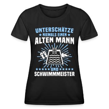 Schwimmmeister - Frauen Funktions-T-Shirt - Schwarz - Vorne - AI Model Female 172 light (172cm)
