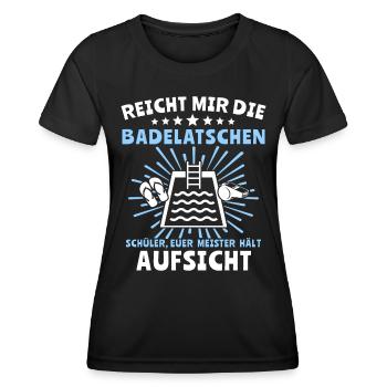 Schwimmmeister - Frauen Funktions-T-Shirt - Schwarz - Vorne - AI Model Female 172 light (172cm)