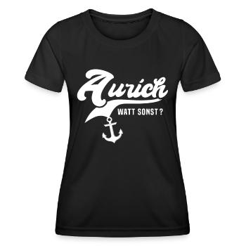 Aurich Sprüche - Frauen Funktions-T-Shirt - Schwarz - Vorne - AI Model Female 172 light (172cm)