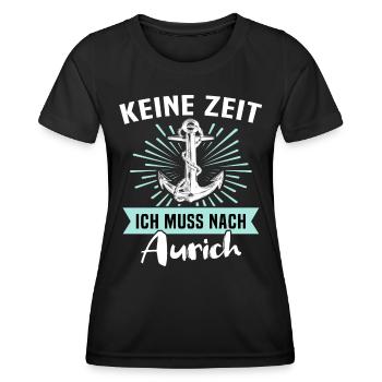 Aurich Sprüche - Frauen Funktions-T-Shirt - Schwarz - Vorne - AI Model Female 172 light (172cm)