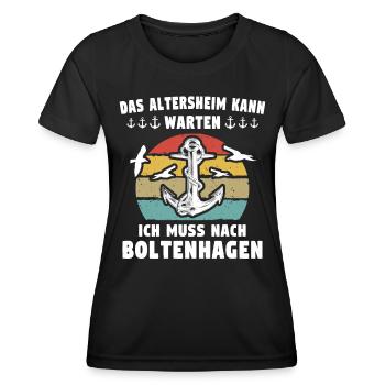 Boltenhagen Sprüche - Frauen Funktions-T-Shirt - Schwarz - Vorne - AI Model Female 172 light (172cm)