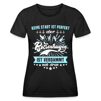 Boltenhagen Sprüche - Frauen Funktions-T-Shirt - Schwarz - Vorne - AI Model Female 172 light (172cm)