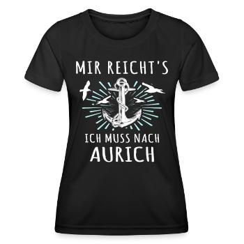 Aurich Sprüche - Frauen Funktions-T-Shirt - Schwarz - Vorne - AI Model Female 172 light (172cm)