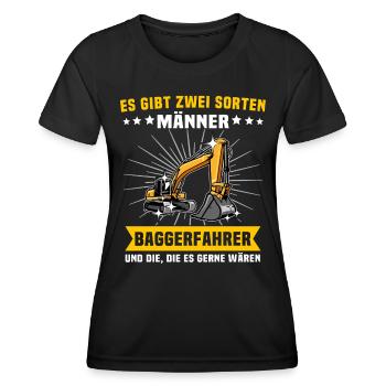 Baggerfuehrer Baggerfahrer - Frauen Funktions-T-Shirt - Schwarz - Vorne - AI Model Female 172 light (172cm)