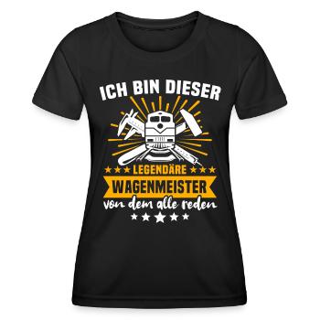 Wagenmeister Legende - Frauen Funktions-T-Shirt - Schwarz - Vorne - AI Model Female 172 light (172cm)