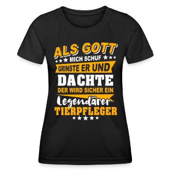 Tierpfleger Sprüche - Frauen Funktions-T-Shirt - Schwarz - Vorne - AI Model Female 172 light (172cm)