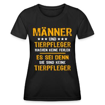 Tierpfleger Spruch - Frauen Funktions-T-Shirt - Schwarz - Vorne - AI Model Female 172 light (172cm)