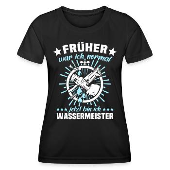 Wassermeister Sprüche - Frauen Funktions-T-Shirt - Schwarz - Vorne - AI Model Female 172 light (172cm)