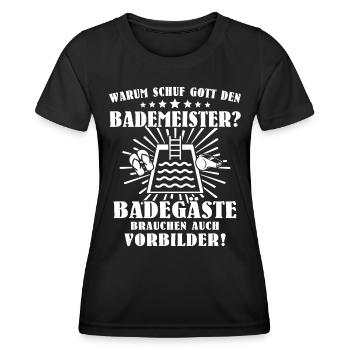 Bademeister - Frauen Funktions-T-Shirt - Schwarz - Vorne - AI Model Female 172 light (172cm)