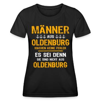 Oldenburg Mann Oldenburger Männer - Frauen Funktions-T-Shirt - Schwarz - Vorne - AI Model Female 172 light (172cm)