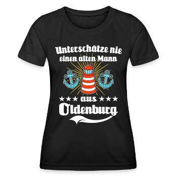 Oldenburg Mann - Frauen Funktions-T-Shirt - Schwarz - Vorne - AI Model Female 172 light (172cm)