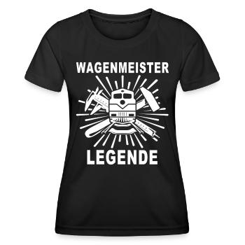 Wagenmeister Legende - Frauen Funktions-T-Shirt - Schwarz - Vorne - AI Model Female 172 light (172cm)