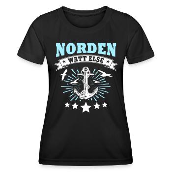 Norden - Frauen Funktions-T-Shirt - Schwarz - Vorne - AI Model Female 172 light (172cm)
