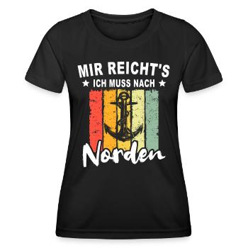 Norden - Frauen Funktions-T-Shirt - Schwarz - Vorne - AI Model Female 172 light (172cm)