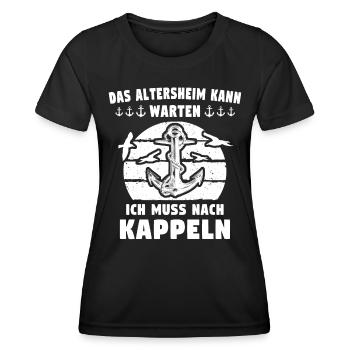 Kappeln Kappelner - Frauen Funktions-T-Shirt - Schwarz - Vorne - AI Model Female 172 light (172cm)