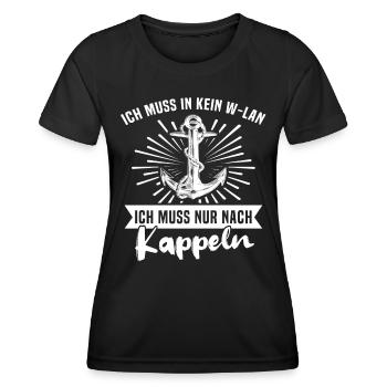 Kappeln Sprüche Kappelner - Frauen Funktions-T-Shirt - Schwarz - Vorne - AI Model Female 172 light (172cm)