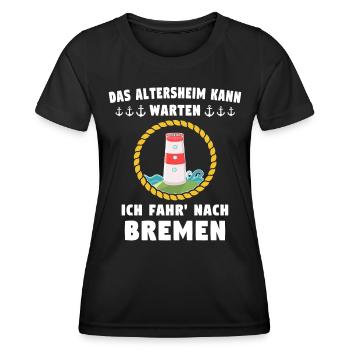 Bremen Geschenk Bremer - Frauen Funktions-T-Shirt - Schwarz - Vorne - AI Model Female 172 light (172cm)