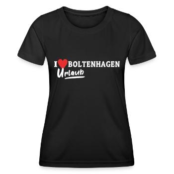 Boltenhagen Liebe Boltenhagener - Frauen Funktions-T-Shirt - Schwarz - Vorne - AI Model Female 172 light (172cm)