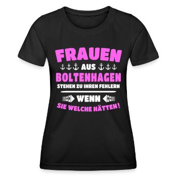 Boltenhagen Frau Boltenhagener Frauen - Frauen Funktions-T-Shirt - Schwarz - Vorne - AI Model Female 172 light (172cm)