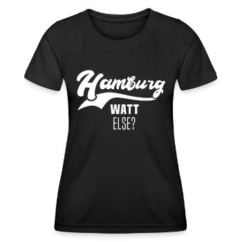 Hamburg Hamburger - Frauen Funktions-T-Shirt - Schwarz - Vorne - AI Model Female 172 light (172cm)