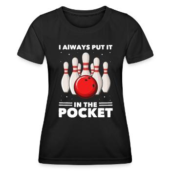 Bowling Ball - Frauen Funktions-T-Shirt - Schwarz - Vorne - AI Model Female 172 light (172cm)