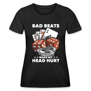 Poker Pokerspieler - Frauen Funktions-T-Shirt - Schwarz - Vorne - AI Model Female 172 light (172cm)