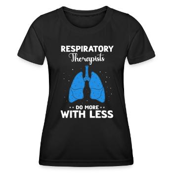 Respiratory Therapist Respiratory Therapy - Women's Functional T-Shirt - black - Front - AI Model Female 172 light (172cm)