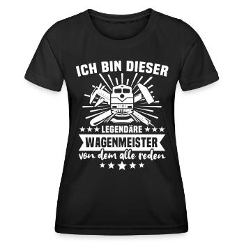 Wagenmeister Legende - Frauen Funktions-T-Shirt - Schwarz - Vorne - AI Model Female 172 light (172cm)