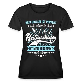 Heiligenhafen Sprüche - Frauen Funktions-T-Shirt - Schwarz - Vorne - AI Model Female 172 light (172cm)