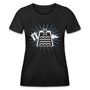 Schwimmmeister - Frauen Funktions-T-Shirt - Schwarz - Vorne - AI Model Female 172 light (172cm)