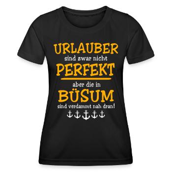 Büsum Urlaub - Frauen Funktions-T-Shirt - Schwarz - Vorne - AI Model Female 172 light (172cm)