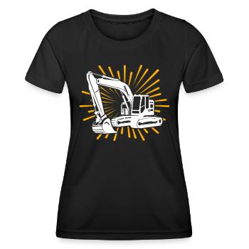 Excavator - Women's Functional T-Shirt - black - Front - AI Model Female 172 light (172cm)