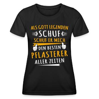 Pflasterer - Frauen Funktions-T-Shirt - Schwarz - Vorne - AI Model Female 172 light (172cm)