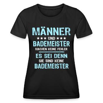 Schwimmmeister - Frauen Funktions-T-Shirt - Schwarz - Vorne - AI Model Female 172 light (172cm)