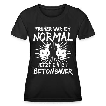 Betonbauer - Frauen Funktions-T-Shirt - Schwarz - Vorne - AI Model Female 172 light (172cm)