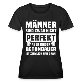 Betonbauer - Frauen Funktions-T-Shirt - Schwarz - Vorne - AI Model Female 172 light (172cm)