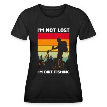 Dirt Fishing Metal Detecting - Frauen Funktions-T-Shirt - Schwarz - Vorne - AI Model Female 172 light (172cm)